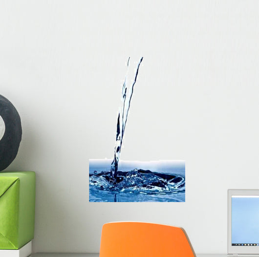 Pouring Water over White Wall Decal