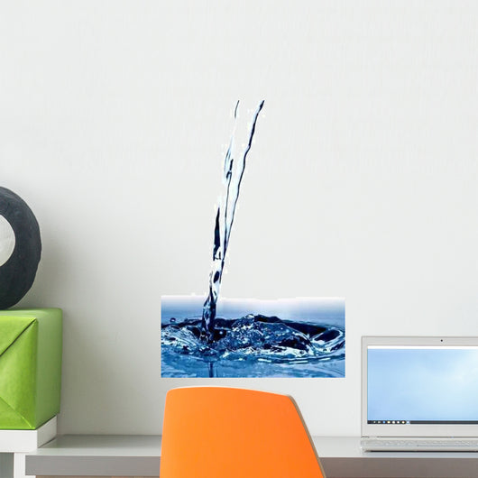Pouring Water over White Wall Decal