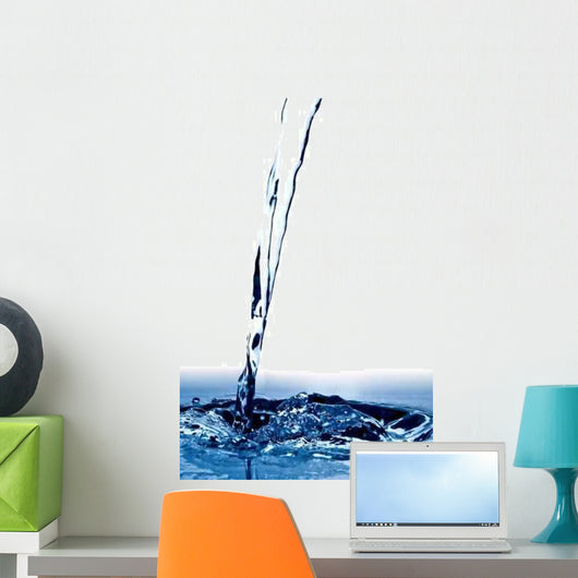 Pouring Water over White Wall Decal