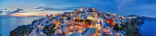 Santorin Panorama Abendstimmung Wall Decal