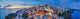 Santorin Panorama Abendstimmung Wall Decal