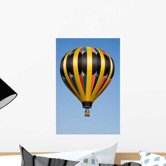 Hot Air Balloon Blue Sky Wall Mural