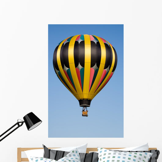 Hot Air Balloon Blue Sky Wall Mural