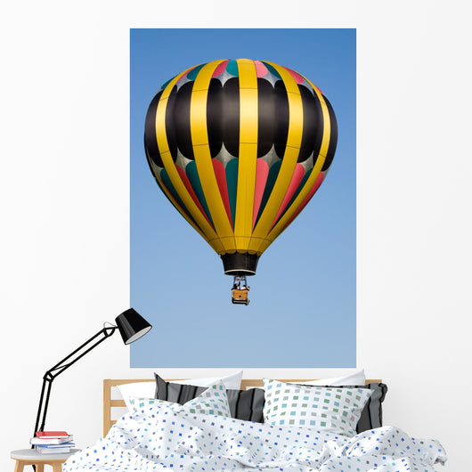 Hot Air Balloon Blue Sky Wall Mural