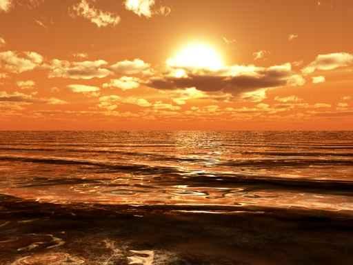 Sun Shining over Ocean Wall Decal
