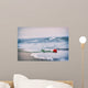 Waves Washing Away Red Wall Decal