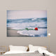 Waves Washing Away Red Wall Decal