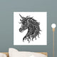 Drawing Unicorn Zentangle Style Wall Decal