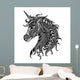 Drawing Unicorn Zentangle Style Wall Decal