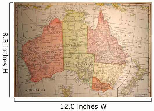 Mapantiquevintageaustraliaold Wall Decal