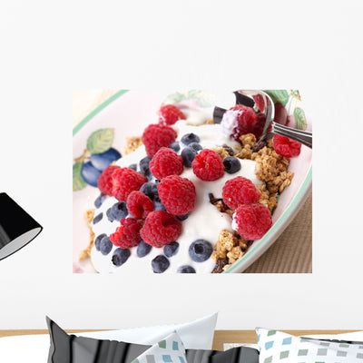 Healthy Breakfast Wall Mural shown on a wall