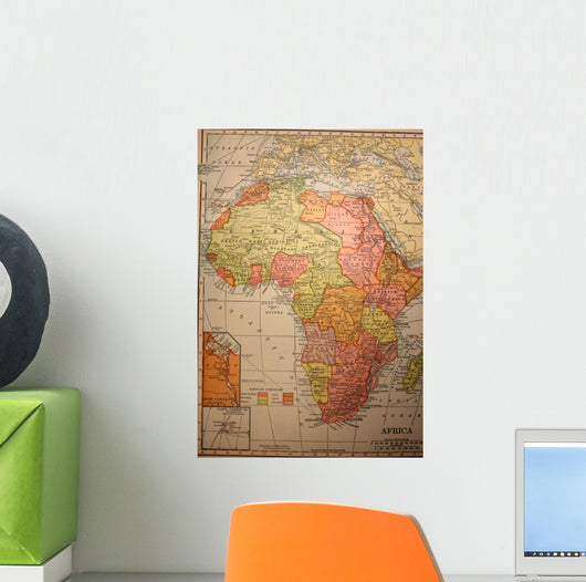 Map Antique Vintage Africa Wall Decal