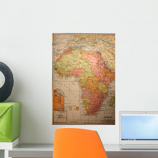 Map Antique Vintage Africa Wall Decal
