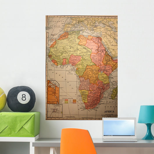 Map Antique Vintage Africa Wall Decal