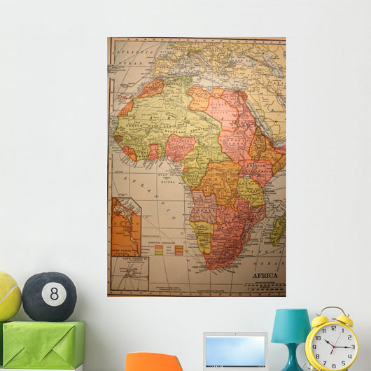 Map Antique Vintage Africa Wall Decal