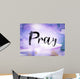 Pray Concept Watercolor Theme Wall Mural