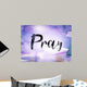 Pray Concept Watercolor Theme Wall Mural
