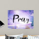 Pray Concept Watercolor Theme Wall Mural