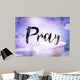 Pray Concept Watercolor Theme Wall Mural