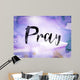 Pray Concept Watercolor Theme Wall Mural