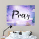 Pray Concept Watercolor Theme Wall Mural