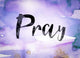 Pray Concept Watercolor Theme Wall Mural