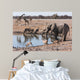 Etosha waterhole gathering Wall Mural