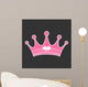Pink princess crown heart Wall Mural