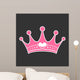 Pink princess crown heart Wall Mural