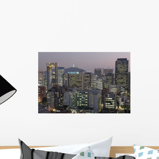 Seoul at Dusk Wall Mural