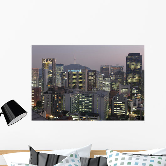 Seoul at Dusk Wall Mural