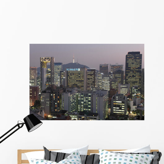 Seoul at Dusk Wall Mural