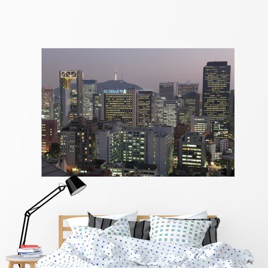 Seoul at Dusk Wall Mural