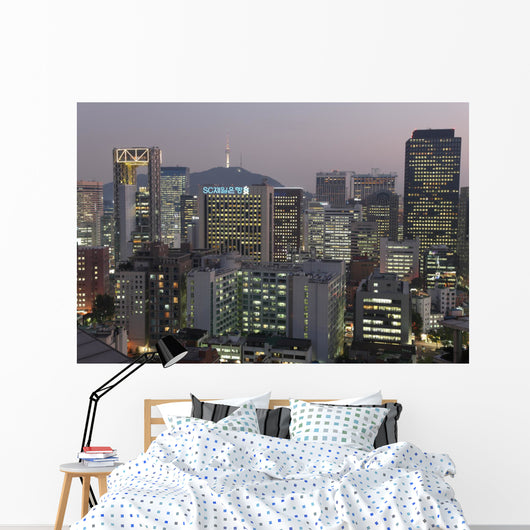 Seoul at Dusk Wall Mural