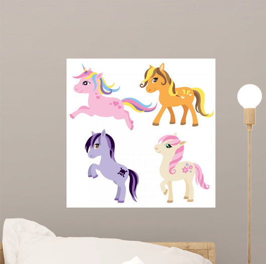 Vector Illustration Colorful Horse Wall Decal