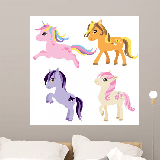 Vector Illustration Colorful Horse Wall Decal