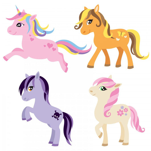 Vector Illustration Colorful Horse Wall Decal