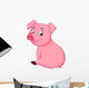 Cartoon adorable baby pig Wall Decal