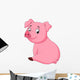 Cartoon adorable baby pig Wall Decal