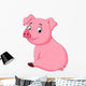 Cartoon adorable baby pig Wall Decal