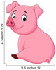 Cartoon adorable baby pig Wall Decal
