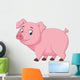 Cartoon Happy Pig Wall Decal