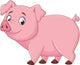 Cartoon Happy Pig Wall Decal
