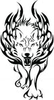 Fire-Wolf Wall Decal