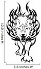 Fire-Wolf Wall Decal