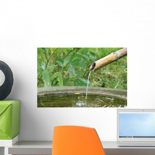 Japanese Bamboo Fountain Wall Decal