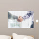 Business partnership meeting concept. Image businessmans handshake. Successful businessmen handshaking after good deal. Horizontal, blurred background Wall Mural