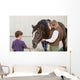Boy Feeding Horse Wall Decal