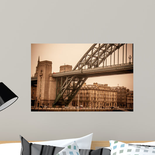 Vintage look at Tyne Bridge in Newcastle Wall Mural