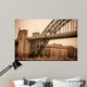 Vintage look at Tyne Bridge in Newcastle Wall Mural